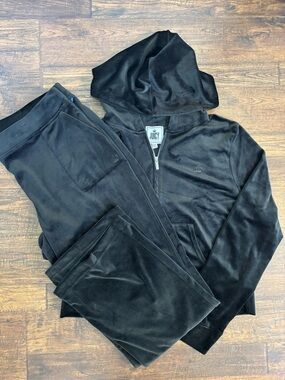 Juicy Couture Velour Tracksuit Set Black Womens